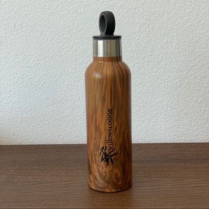 WOOD EFFECT STAINLESS STEEL WATER BOTTLE 21 OZ EUC